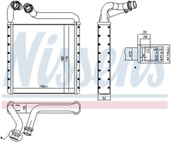 SCHIMBATOR CALDURA INCALZIRE HABITACLU NISSENS 73994 - Compatibil cu VW