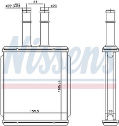 SCHIMBATOR CALDURA INCALZIRE HABITACLU NISSENS 73999 - Compatibil cu SEAT, SKODA, VW