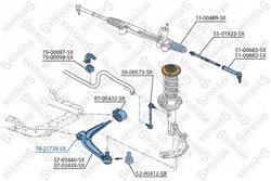 BUCSA SUSPENSIE STELLOX 74-21738-SX - Compatibil cu FIAT, OPEL, SAAB