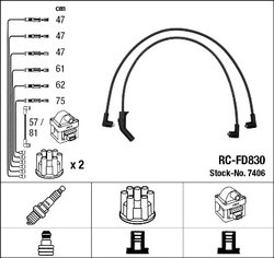 FISE BUJII NGK 7406 - Compatibil cu FORD