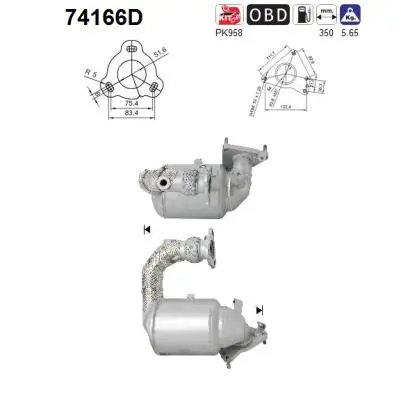 CATALIZATOR AS 74166D - Compatibil cu NISSAN, RENAULT