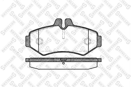 SET PLACUTE FRANA STELLOX 744 000B-SX - Compatibil cu MERCEDES-BENZ, PUCH, VW