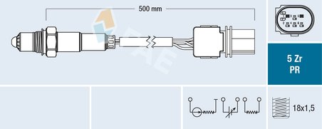 SONDA LAMBDA FAE 75060 - Compatibil cu ALFA ROMEO, BMW, CHEVROLET, FIAT, FORD, LANCIA, MERCEDES-BENZ, NISSAN, OPEL, RENAULT, SAA