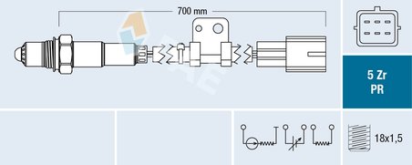 SONDA LAMBDA FAE 75090 - Compatibil cu MAZDA