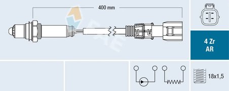 SONDA LAMBDA FAE 75639 - Compatibil cu TOYOTA