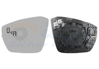 STICLA OGLINDA, OGLINDA RETROVIZOARE EXTERIOARA VAN WEZEL 7631836 - Compatibil cu SKODA