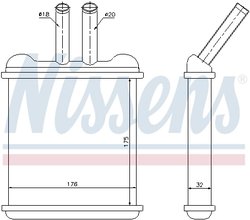 Schimbator caldura incalzire habitaclu Nissens 76502