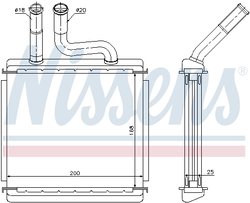 SCHIMBATOR CALDURA INCALZIRE HABITACLU NISSENS 76507 - Compatibil cu CHEVROLET, DAEWOO