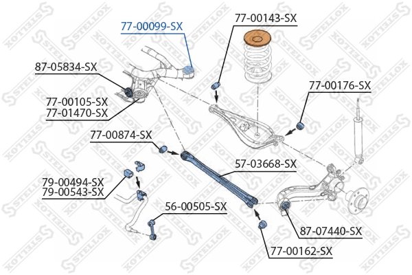 Bucsa suspensie Stellox 77-00099-SX