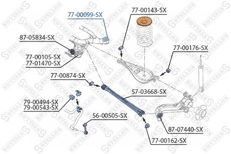 Bucsa suspensie Stellox 77-00099-SX
