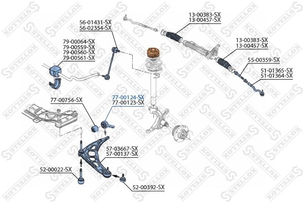 BUCSA SUSPENSIE STELLOX 77-00124-SX - Compatibil cu BMW
