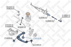 BUCSA SUSPENSIE STELLOX 77-00125-SX - Compatibil cu CITROEN, DS, PEUGEOT