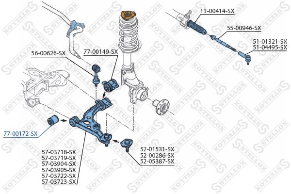 Bucsa suspensie Stellox 77-00172-SX