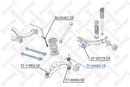 BUCSA SUSPENSIE STELLOX 77-00694-SX - Compatibil cu AUDI, SEAT, SKODA, VW