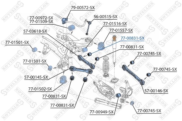 BUCSA SUSPENSIE STELLOX 77-00831-SX - Compatibil cu BMW