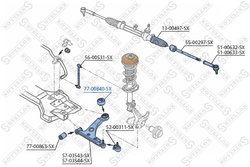 BUCSA SUSPENSIE STELLOX 77-00840-SX - Compatibil cu ABARTH, ALFA ROMEO, CHEVROLET, CITROEN, FIAT, OPEL, PEUGEOT
