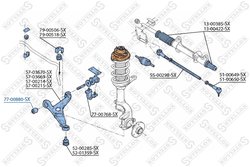 BUCSA SUSPENSIE STELLOX 77-00880-SX - Compatibil cu CITROEN, OPEL, PEUGEOT