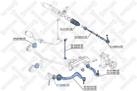 BUCSA SUSPENSIE STELLOX 77-00887-SX - Compatibil cu BMW, BMW (BRILLIANCE)