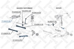 BUCSA SUSPENSIE STELLOX 77-00971-SX - Compatibil cu FORD