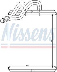 Schimbator caldura incalzire habitaclu Nissens 77518