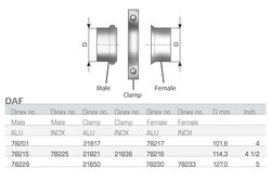 Conector teava esapament Dinex 78229