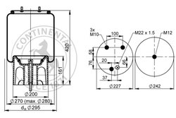 Burduf suspensie pneumatica Contitech AIR Spring 792 N P05