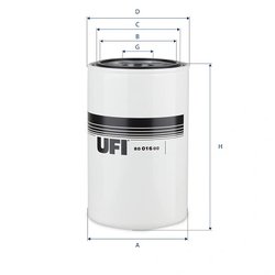 FILTRU ULEI UFI 80.016.00 - Piesa auto compatibila cu mai multe marci