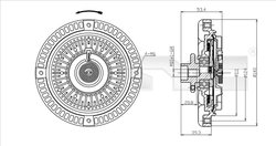 CUPLA VENTILATOR RADIATOR TYC 802-0059 - Compatibil cu AUDI, FORD, SEAT, SKODA, VW