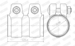 Conector teava esapament Walker 80709