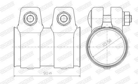 Conector teava esapament Walker 80716