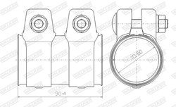 Conector teava esapament Walker 80718
