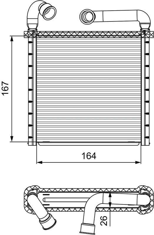 SCHIMBATOR CALDURA INCALZIRE HABITACLU VALEO 811506 - Compatibil cu AUDI, CUPRA, SEAT, SKODA, VW