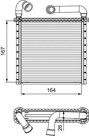 SCHIMBATOR CALDURA INCALZIRE HABITACLU VALEO 811506 - Compatibil cu AUDI, CUPRA, SEAT, SKODA, VW