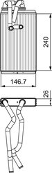 SCHIMBATOR CALDURA INCALZIRE HABITACLU VALEO 811525 - Compatibil cu CITROEN, MITSUBISHI, MITSUBISHI (GAC), PEUGEOT