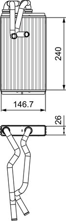 Schimbator caldura incalzire habitaclu Valeo 811525