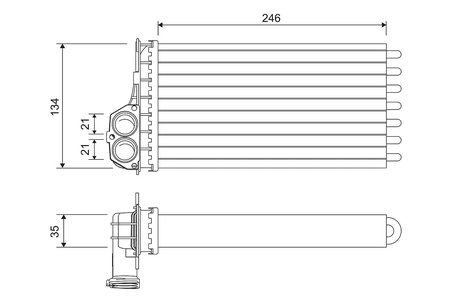 SCHIMBATOR CALDURA INCALZIRE HABITACLU VALEO 811565 - Compatibil cu CITROEN, PEUGEOT