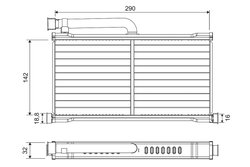 SCHIMBATOR CALDURA INCALZIRE HABITACLU VALEO 811570 - Compatibil cu AUDI, AUDI (FAW)