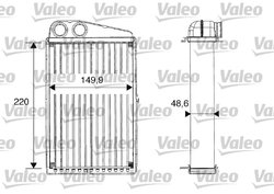 SCHIMBATOR CALDURA INCALZIRE HABITACLU VALEO 812247 - Compatibil cu RENAULT