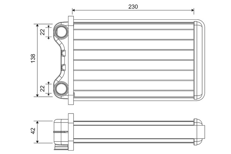 Schimbator caldura incalzire habitaclu Valeo 812255