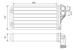 SCHIMBATOR CALDURA INCALZIRE HABITACLU VALEO 812322 - Compatibil cu PEUGEOT, PEUGEOT (DF-PSA)