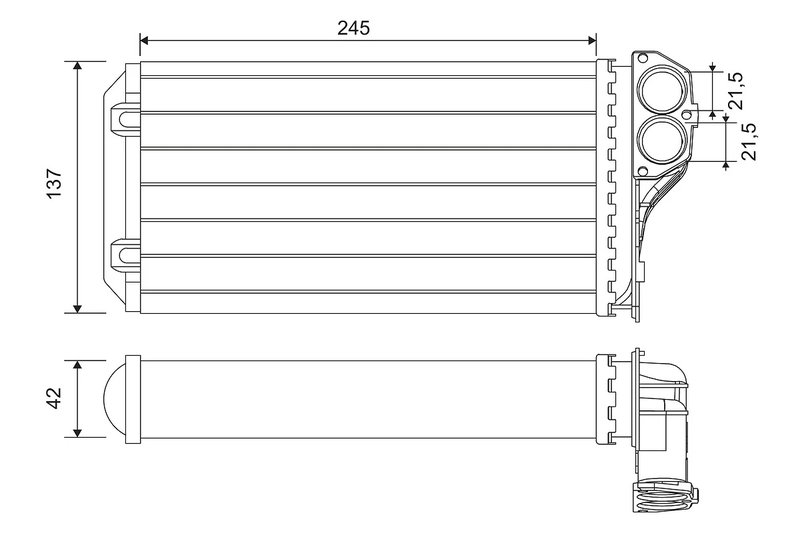 Schimbator caldura incalzire habitaclu Valeo 812322