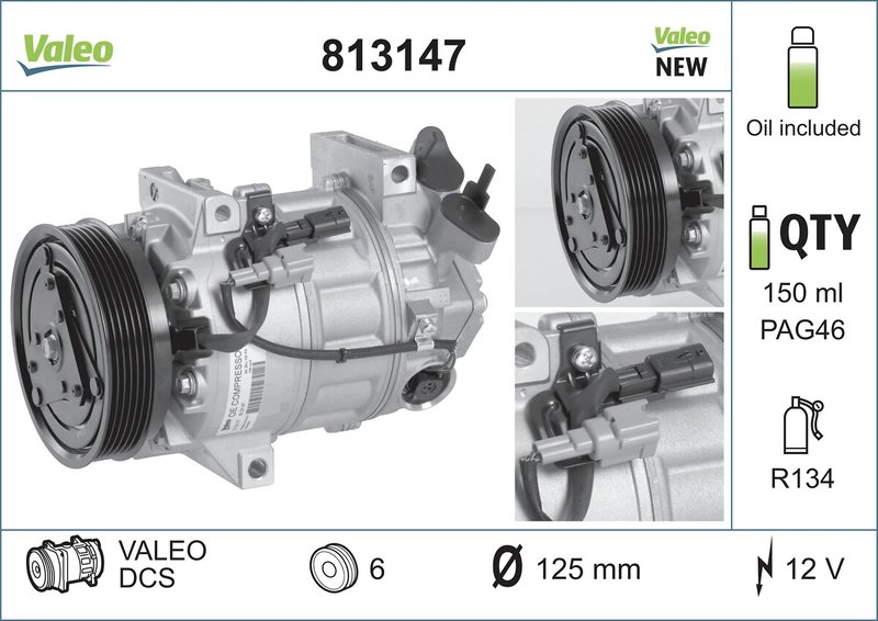 COMPRESOR CLIMATIZARE VALEO 813147 - Compatibil cu RENAULT
