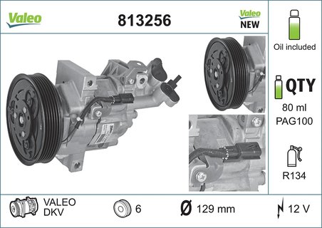COMPRESOR CLIMATIZARE VALEO 813256 - Compatibil cu DACIA, NISSAN, RENAULT