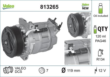 COMPRESOR CLIMATIZARE VALEO 813265 - Compatibil cu NISSAN, RENAULT