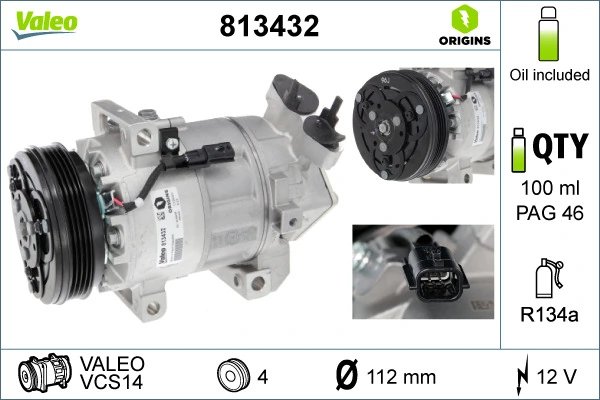 Compresor climatizare Valeo 813432