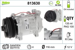 COMPRESOR CLIMATIZARE VALEO 813630 - Compatibil cu RENAULT