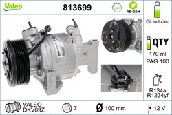 COMPRESOR CLIMATIZARE VALEO 813699 - Compatibil cu RENAULT, SMART