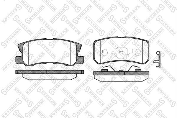 Set placute frana Stellox 814 002B-SX