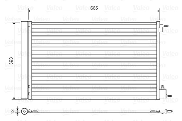 RADIATOR CLIMATIZARE VALEO 814042 - Compatibil cu HOLDEN, OPEL, SAAB, VAUXHALL