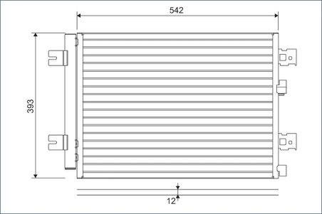 RADIATOR CLIMATIZARE VALEO 814077 - Compatibil cu DACIA, LADA, RENAULT